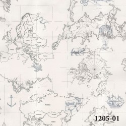 1205-01 Deco Junior Duvar Kağıdı ile Çocuk Odalarına Renkli Hayaller Katın